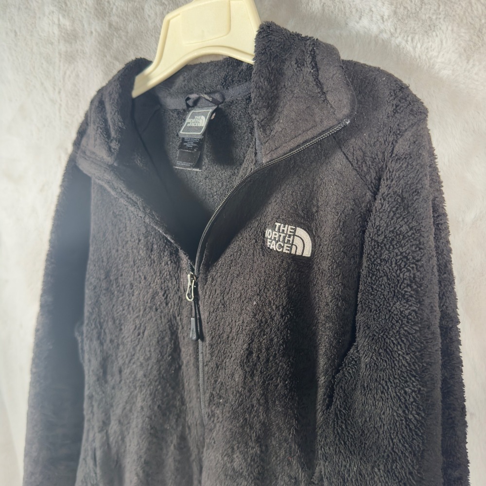 The North Face Womens Osito Full Zip Fleece Jacket Black Medium M Raschel‎ Soft